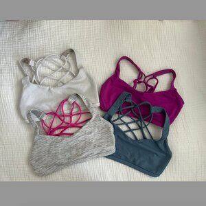 Bundle Lululemon Free to Be Wild Sports Bra - Set of 4, Size 4